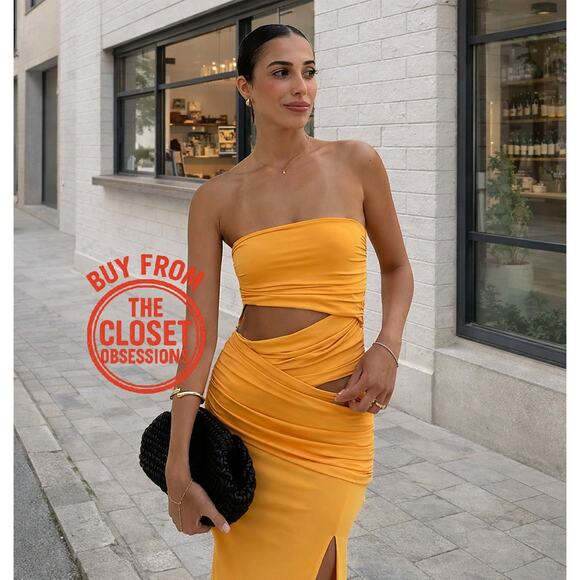 ZARA BLOGGER FAVE!!! Strapless Fitted Maxi Dress NWT LAST ONE - Picture 2 of 16